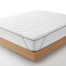 Colchão Pillow Top Cama Solteiro Casal Queen e King Ortopédico Tripla Camada com Poliéster Látex e Espuma Design Moderno na Cor Branco e Cinza