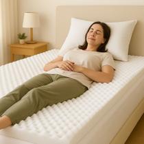 Colchão Pillow Top Colchonete Espuma D45 Casca Caixa de Ovo Anti Escaras Alívio de Pressão - Central Espumas