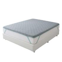 Colchão Pillow Top Solteiro Casal Queen King Ortopédico Tripla Camada com Poliéster Látex e Espuma Premium Design Modern nas Cores Branco e Cinza