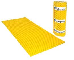 Colchão Piramidal Solteiro D-18 Amarelo 85X185X4Cm - Luckspuma