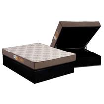 Colchão Polar D28 Pérola Class Preto+Cama Baú 138x188 Colchão Polar D28 Pérola Class Preto+Cama Baú 138x188