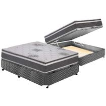 Colchão Polar D33 Pérola Premium Fort Gray+Baú 138x188 Colchão Polar D33 Pérola Premium Fort Gray+Baú 138x188