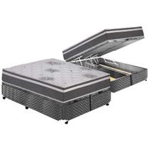 Colchão Polar D33 Pérola Premium Fort Gray+Baú 158x198