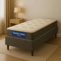 Colchão Probel Solteiro Guarda Costas D20 Antiácaro Antialérgico 88cm Branco/Preto - JM3 Móveis