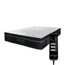 Colchão Queen 1,58x1,98 Ortopédico Com Massageador E Controle Cor Preto 2 Travesseiros ALLMAG Colchão Queen 1,58x1,98 Ortopédico Com Massageador E Controle Cor Preto 2 Travesseiros ALLMAG