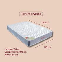 Colchão Queen de Molas Ensacadas Orthocrin Radiance 158x198x24 Espuma Certificada