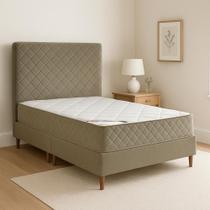 Colchão Queen Milão + Box + Cabeceira 158x212x65 Colchão Queen Milão + Box + Cabeceira 158x212x65