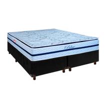 Colchão Queen Molas Ensacadas + Box Preto - Blue Colchão Queen Molas Ensacadas + Box Preto - Blue