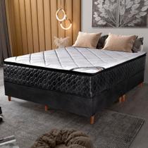 Colchão Queen Molas Ensacadas Vougue + Base 158X198X67 Colchão Queen Molas Ensacadas Vougue + Base 158X198X67