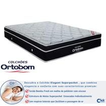Colchão Queen Ortobom Elegant Superpocket Molas Ensacadas 158x198x28cm Bambu Fresh Confortável Linha Luxo