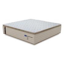 Colchão Queen Probel Molas Ensacadas Pillow Top 158x198x30cm Guarda Costas Genova Branco/Bege