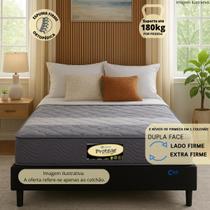 Colchão Queen Sankonfort Protege Plus D90 Espuma Ortopédico 158x198x22 Extra Firme, Alta Resistência e Suporte até 180kg por Lado