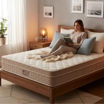 Colchao Queen Size 25x158x198cm Molas Ensacadas Ortobom Airtech SpringPocket Bege