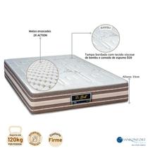 Colchão Sankonfort Le Griff Molas Ensacadas Casal Firme 138x188x33 Feito com Tecido Ecológico de Fibras Naturais de Bambu