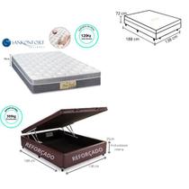 Colchão Sankonfort Sleep Fresh Casal 138x188x30 + Cama Box Baú Blindada - Alto Padrão de Conforto e Qualidade Colchão Sankonfort Sleep Fresh Casal 138x188x30 + Cama Box Baú Blindada - Alto Padrão de Conforto e Qualidade