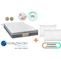 Colchão Sankonfort Sleep Fresh Queen 158x198x30 + 2 Travesseiros Colchão Sankonfort Sleep Fresh Queen 158x198x30 + 2 Travesseiros