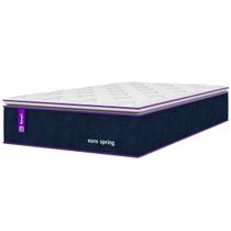 Colchão Solteirão Eurospring Molas Ensacadas 108x198x28cm D28 Pillow Top Suporte 120kg Firme Borda Extra Firme Malha Crystal Azul e Branco Smartz Colchão Solteirão Eurospring Molas Ensacadas 108x198x28cm D28 Pillow Top Suporte 120kg Firme Borda Extra Firme Malha Crystal Azul e Branco Smartz