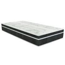 Colchão Solteirão Molas Bonnel Venezia Black Euro Pillow (96x203x24) - Orthoflex Colchão Solteirão Molas Bonnel Venezia Black Euro Pillow (96x203x24) - Orthoflex