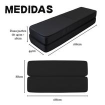 Colchão Solteiro 3 em 1 Dobrável Confortável D28 Fabricação Própria 88x188x14 cm