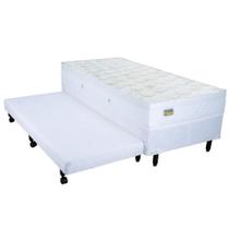 Colchão Solteiro Americana Mega Nanno Euro + Bicama Box com Auxiliar em Espuma - 096x203 Colchão Solteiro Americana Mega Nanno Euro + Bicama Box com Auxiliar em Espuma - 096x203