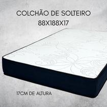 Colchão Solteiro, Branco, em Espuma D28, Dupla Face Pode ser Utilizado dos Dois Lados Bordado Envio Imediato .