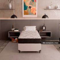 Colchão Solteiro D33 One Face - Branco/Preto - 17x88x188cm
