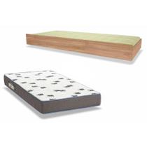 Colchão Solteiro D33 Ortobom + Cama Auxiliar Teen Aquarela Atacama Colchão Solteiro D33 Ortobom + Cama Auxiliar Teen Aquarela Atacama