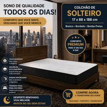 Colchão Solteiro D33 Ortopédico Anatômico Alta Performance e Conforto 88x188x17cm