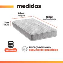 Colchão Solteiro Espuma D33 Inducol Soft 88x188x17cm CBP Colchão Solteiro Espuma D33 Inducol Soft 88x188x17cm CBP