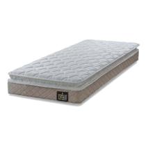 Colchão Solteiro Espuma D33 Millenium 88x188x19cm Bege/Branco c/ pillow top Colchão Solteiro Espuma D33 Millenium 88x188x19cm Bege/Branco c/ pillow top