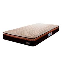 Colchão Solteiro Espuma D33 Pillow Top Millenium Marrom/Branco Hellen - Suporta até 120kg por Pessoa Colchão Solteiro Espuma D33 Pillow Top Millenium Marrom/Branco Hellen - Suporta até 120kg por Pessoa