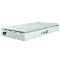 Colchão Solteiro Espuma D33 Pillow Top New Millenium 88x188x19cm Branco Hellen - Suporta Até 120 Kg Por Pessoa