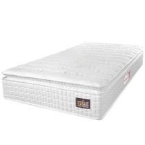 Colchão Solteiro Espuma D33 Pillow Top Van Gogh 88x188x24cm Branco Hellen - Suporta Até 120 Kg Branco
