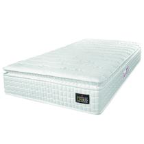 Colchão Solteiro Espuma D45 Lazio Pillow Top 88x188x24cm Branco Hellen-Suporta Até 150 Kg Por Pessoa