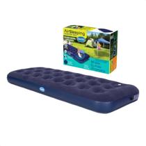 Colchão Solteiro Inflável Com Bomba Embutida Viagem Camping