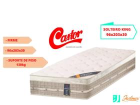 Colchão Solteiro King Castor Premium Tecnopedic 96x203x30 (Linha Alta Firme)