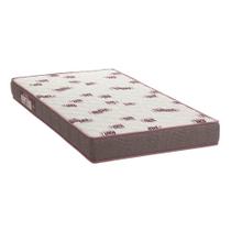 Colchão Solteiro Light D28 Marrom e Bordô 14x78x188 Ortobom