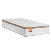 Colchão Solteiro Molas Ensacadas 88X188X27Cm Branco/Bege Colchão Solteiro Molas Ensacadas 88X188X27Cm Branco/Bege