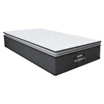 Colchão Solteiro Molas Ensacadas 88x188x28cm Cinza/branco Suporta Até 120kg Cinza / Branco