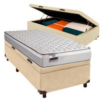 Colchão Solteiro Molas Ensacadas + Bau Perola - Hanover