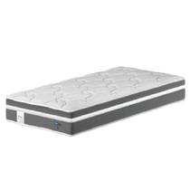Colchão Solteiro Molas Ensacadas Euro In Up 88x188x26cm Cinza-branco Probel Cinza - Branco Colchão Solteiro Molas Ensacadas Euro In Up 88x188x26cm Cinza-branco Probel Cinza - Branco