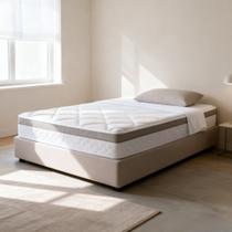 Colchão Solteiro Molas Ensacadas Herval 88cm Bali Pillow Top com EcoSpuma Cama Box