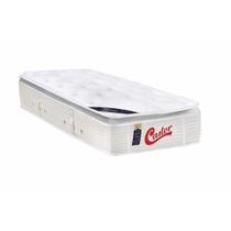 Colchão Solteiro Molas Ensacadas Visco Gel Pocket Gold Star SLX Vitagel Pillow Top (88x188x27) - Castor