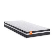 Colchão Solteiro Molas Qatar 88x188x22cm Branco / Preto - Suporta até 200Kg por Pessoa