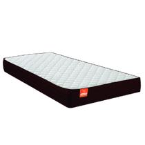 Colchão Solteiro Molas Qatar 88x188x22cm Marrom / Branco - Suporta até 200Kg por Pessoa Colchão Solteiro Molas Qatar 88x188x22cm Marrom / Branco - Suporta até 200Kg por Pessoa