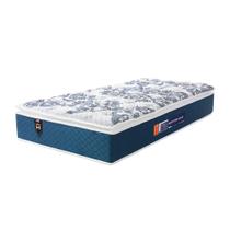 Colchão Solteiro New York 96x203x33 Azul/Branco c/ Molas Ensacadas - King House Colchão Solteiro New York 96x203x33 Azul/Branco c/ Molas Ensacadas - King House