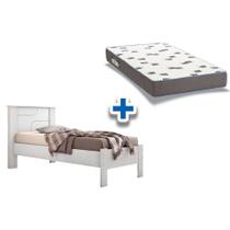 Colchão Solteiro Ortobom D33 + Cama Pérola Branco Colchão Solteiro Ortobom D33 + Cama Pérola Branco