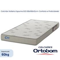 Colchão Solteiro Ortobom Light D23 88x188x12 Ideal para Bicama Beliche Casa de Praia Colchão Solteiro Ortobom Light D23 88x188x12 Ideal para Bicama Beliche Casa de Praia