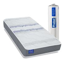 Colchão Solteiro Probel Espuma D33 88x188x14 Night Day a Vácuo Branco/Cinza