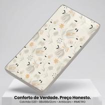 Colchão solteiro selo inmetro ortopédico antiacaro 88x188x12 espuma confortavel d20